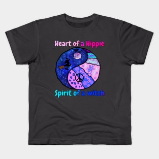 Heart of a hippie,  spirit of a witch Kids T-Shirt